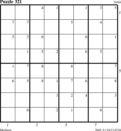 Step-by-Step Instructions for Puzzle 321 with all 8 steps marked