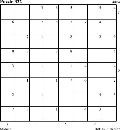 Step-by-Step Instructions for Puzzle 322 with all 8 steps marked