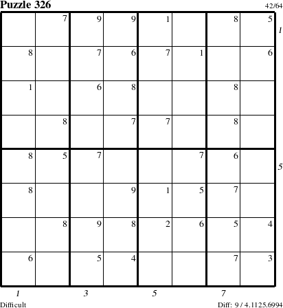 Step-by-Step Instructions for Puzzle 326 with all 9 steps marked