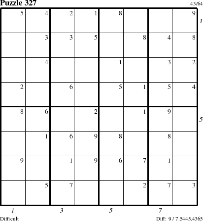 Step-by-Step Instructions for Puzzle 327 with all 9 steps marked