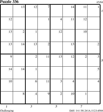 Step-by-Step Instructions for Puzzle 336 with all 14 steps marked