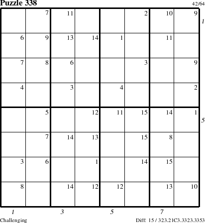 Step-by-Step Instructions for Puzzle 338 with all 15 steps marked