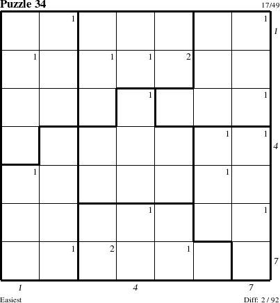 Step-by-Step Instructions for Puzzle 34 with all 2 steps marked