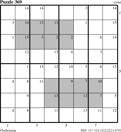 Step-by-Step Instructions for Puzzle 369 with all 15 steps marked