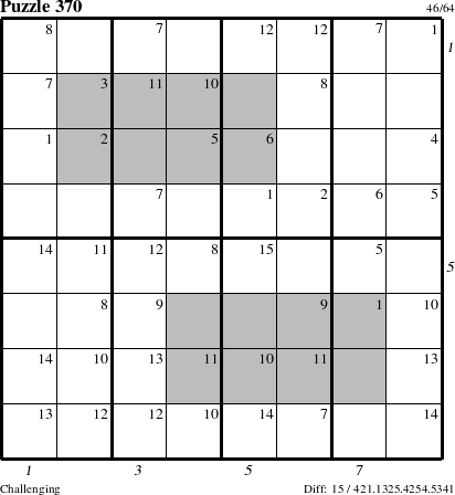 Step-by-Step Instructions for Puzzle 370 with all 15 steps marked