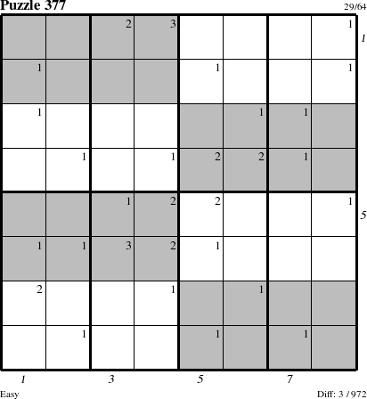 Step-by-Step Instructions for Puzzle 377 with all 3 steps marked