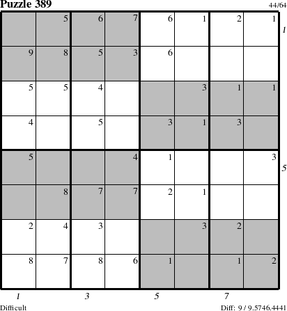 Step-by-Step Instructions for Puzzle 389 with all 9 steps marked