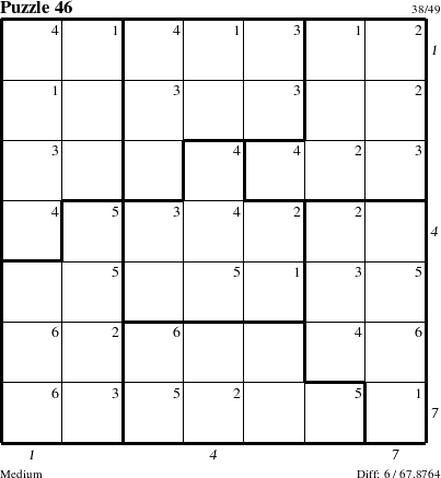 Step-by-Step Instructions for Puzzle 46 with all 6 steps marked