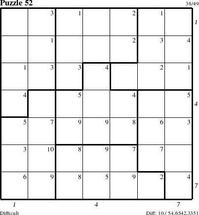 Step-by-Step Instructions for Puzzle 52 with all 10 steps marked