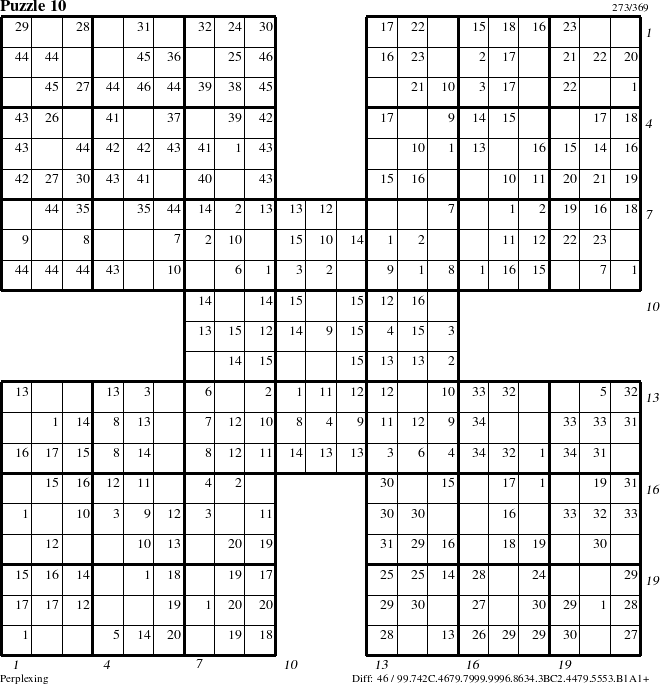 Step-by-Step Instructions for Puzzle 10 with all 46 steps marked