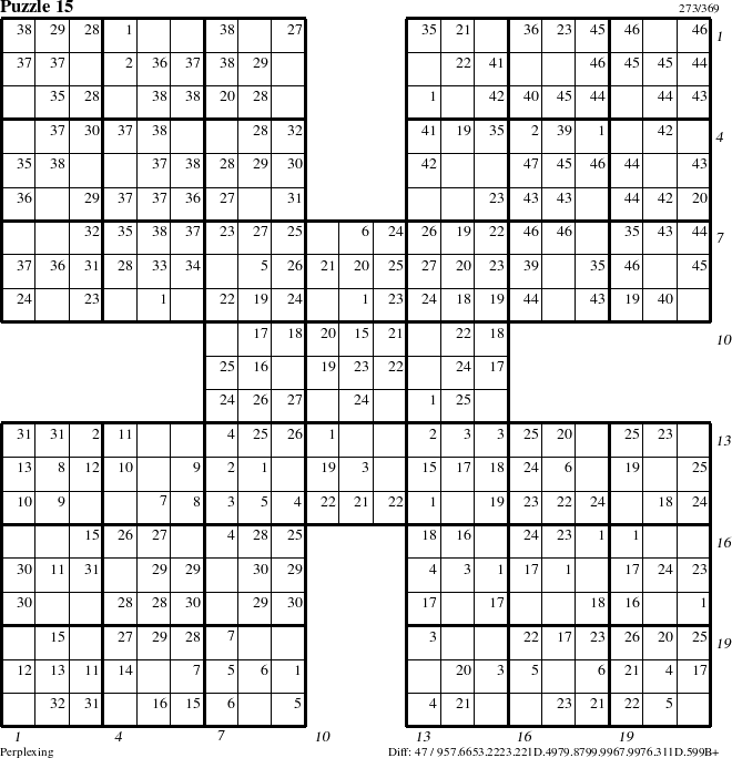 Step-by-Step Instructions for Puzzle 15 with all 47 steps marked