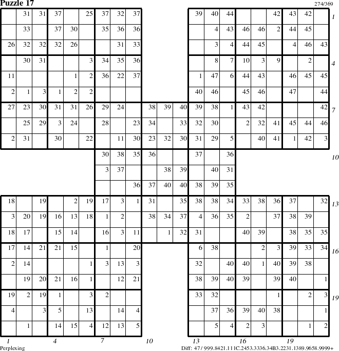 Step-by-Step Instructions for Puzzle 17 with all 47 steps marked