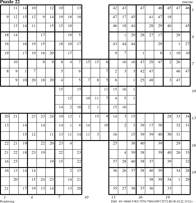 Step-by-Step Instructions for Puzzle 22 with all 48 steps marked