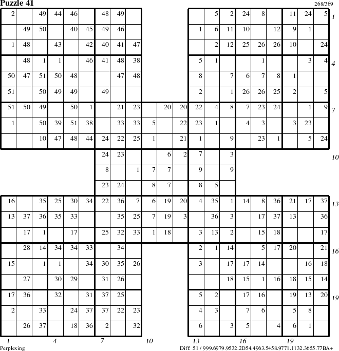 Step-by-Step Instructions for Puzzle 41 with all 51 steps marked