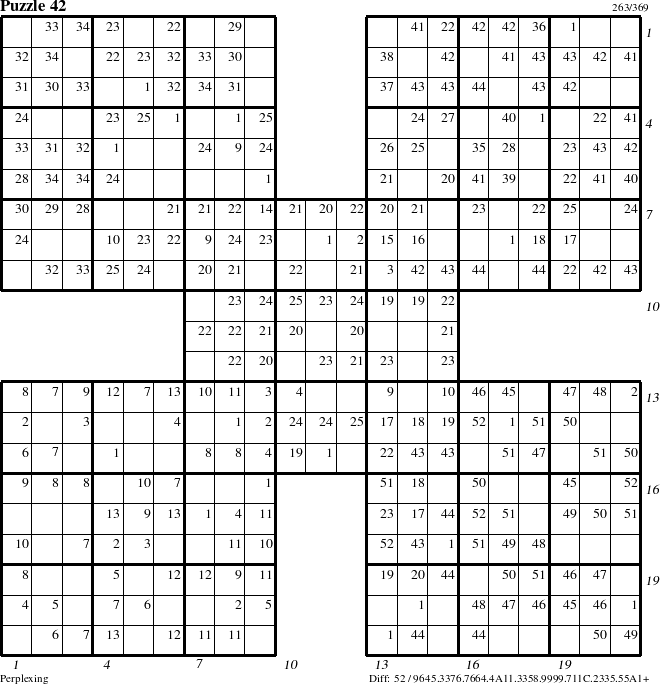 Step-by-Step Instructions for Puzzle 42 with all 52 steps marked