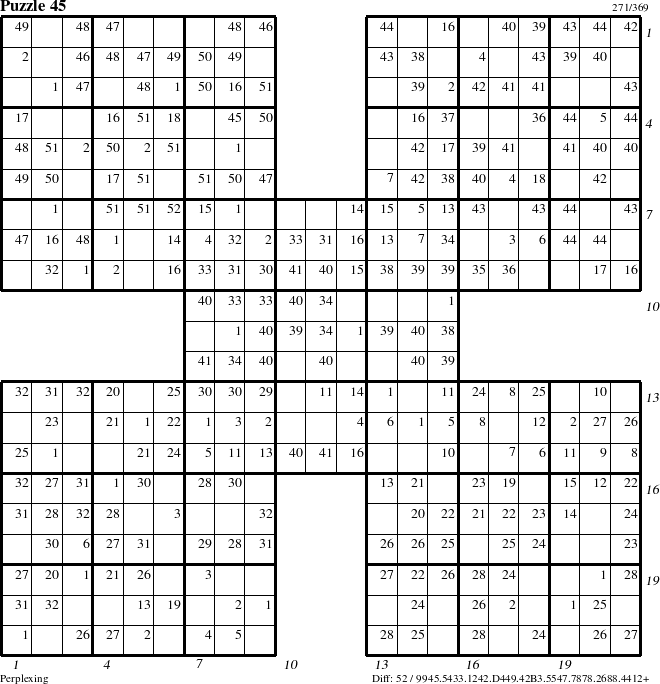 Step-by-Step Instructions for Puzzle 45 with all 52 steps marked