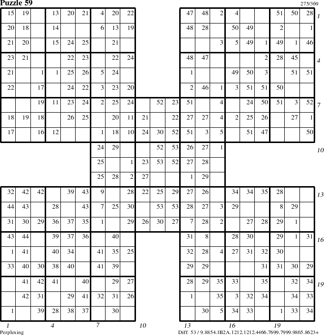 Step-by-Step Instructions for Puzzle 59 with all 53 steps marked