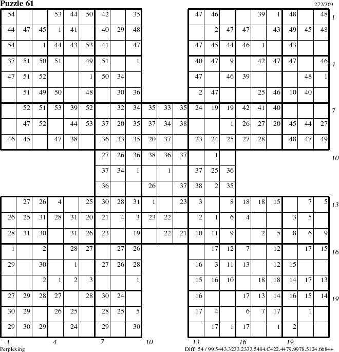 Step-by-Step Instructions for Puzzle 61 with all 54 steps marked