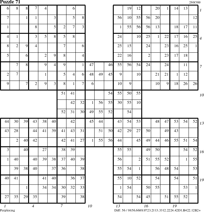 Step-by-Step Instructions for Puzzle 71 with all 56 steps marked