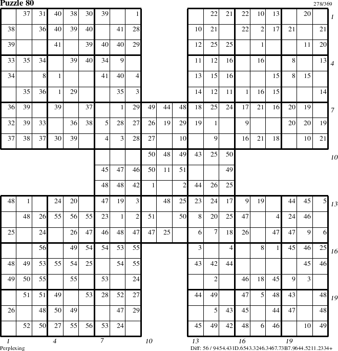 Step-by-Step Instructions for Puzzle 80 with all 56 steps marked