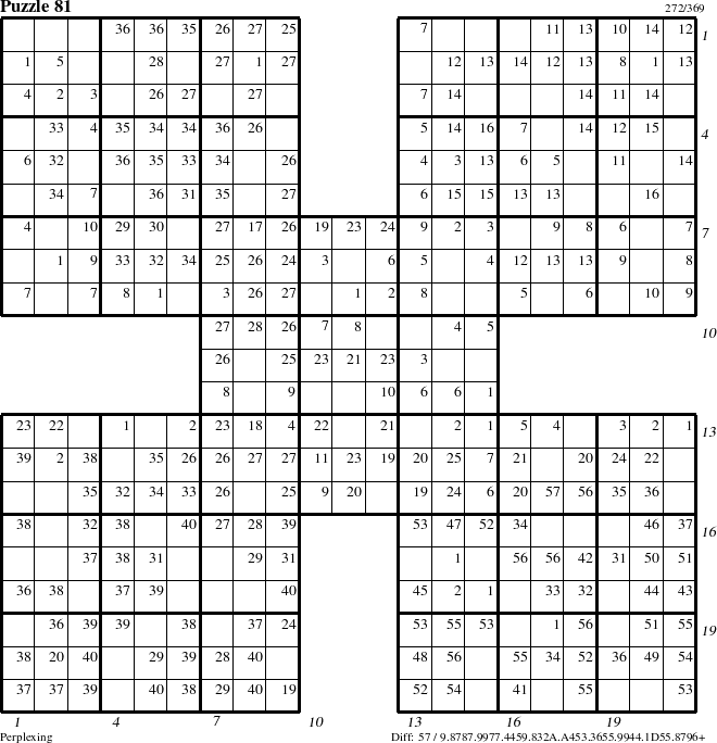 Step-by-Step Instructions for Puzzle 81 with all 57 steps marked