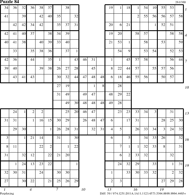 Step-by-Step Instructions for Puzzle 84 with all 59 steps marked
