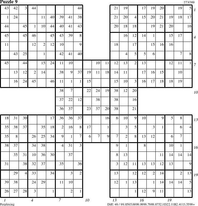 Step-by-Step Instructions for Puzzle 9 with all 46 steps marked