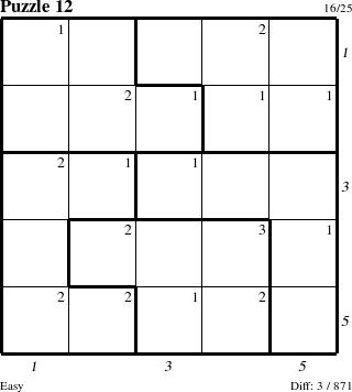 Step-by-Step Instructions for Puzzle 12 with all 3 steps marked