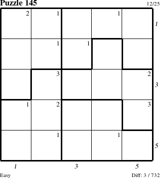 Step-by-Step Instructions for Puzzle 145 with all 3 steps marked