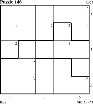 Step-by-Step Instructions for Puzzle 146 with all 3 steps marked