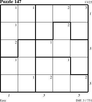 Step-by-Step Instructions for Puzzle 147 with all 3 steps marked