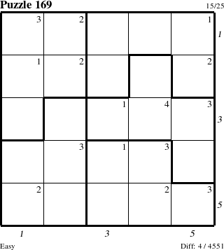 Step-by-Step Instructions for Puzzle 169 with all 4 steps marked