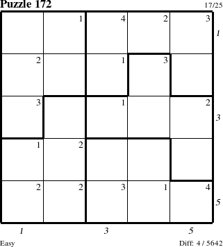 Step-by-Step Instructions for Puzzle 172 with all 4 steps marked