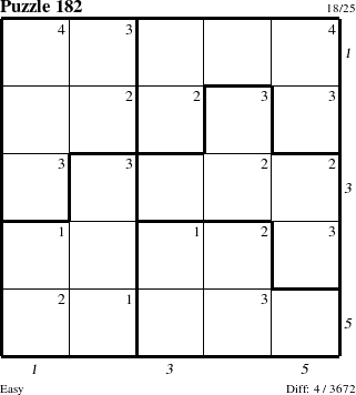 Step-by-Step Instructions for Puzzle 182 with all 4 steps marked