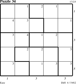 Step-by-Step Instructions for Puzzle 34 with all 4 steps marked