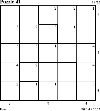 Step-by-Step Instructions for Puzzle 41 with all 4 steps marked