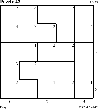 Step-by-Step Instructions for Puzzle 42 with all 4 steps marked