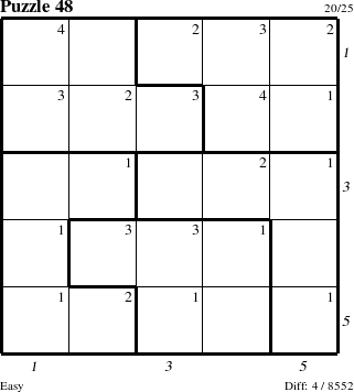 Step-by-Step Instructions for Puzzle 48 with all 4 steps marked