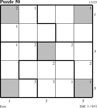 Step-by-Step Instructions for Puzzle 50 with all 3 steps marked