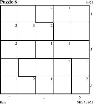 Step-by-Step Instructions for Puzzle 6 with all 3 steps marked