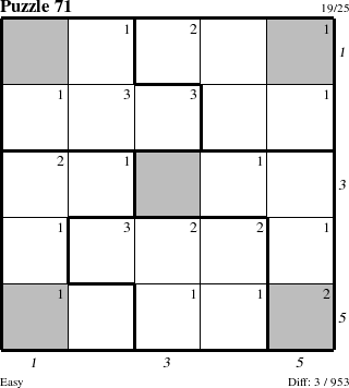 Step-by-Step Instructions for Puzzle 71 with all 3 steps marked