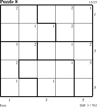 Step-by-Step Instructions for Puzzle 8 with all 3 steps marked