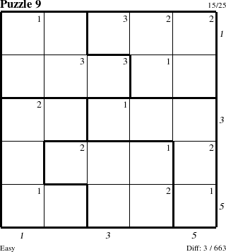 Step-by-Step Instructions for Puzzle 9 with all 3 steps marked