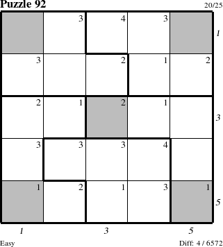 Step-by-Step Instructions for Puzzle 92 with all 4 steps marked