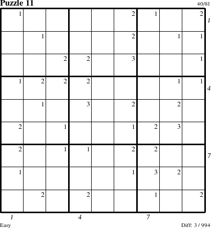 Step-by-Step Instructions for Puzzle 11 with all 3 steps marked