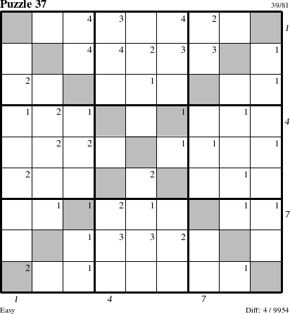 Step-by-Step Instructions for Puzzle 37 with all 4 steps marked