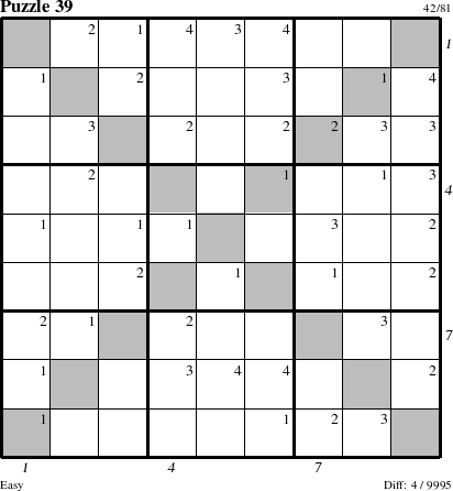 Step-by-Step Instructions for Puzzle 39 with all 4 steps marked