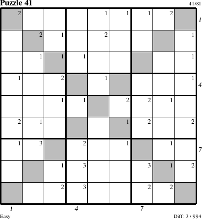 Step-by-Step Instructions for Puzzle 41 with all 3 steps marked