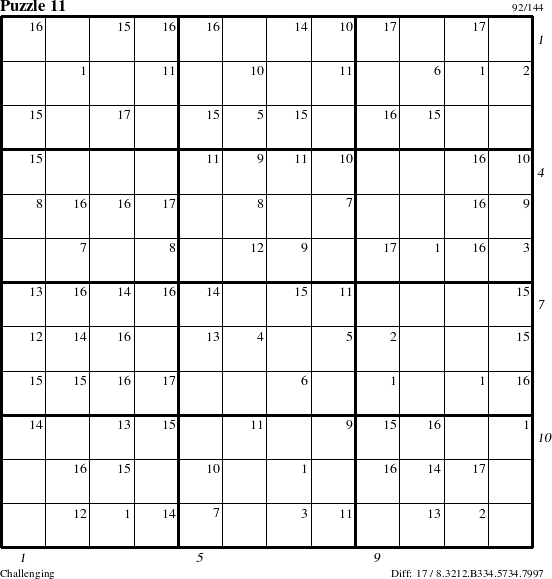 Step-by-Step Instructions for Puzzle 11 with all 17 steps marked