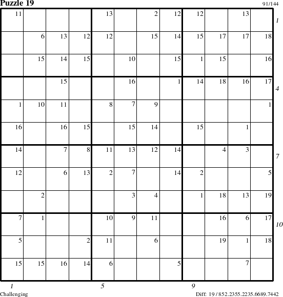 Step-by-Step Instructions for Puzzle 19 with all 19 steps marked